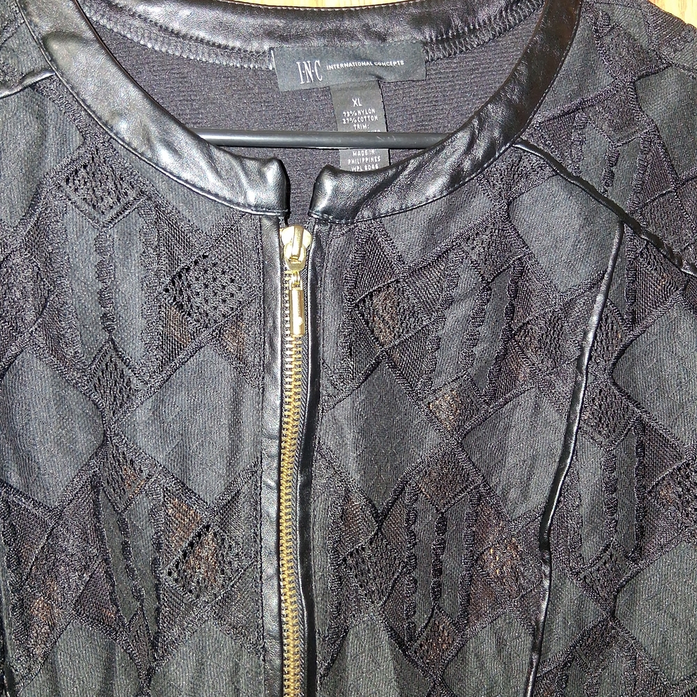 INC International Concepts Women's Black Textured Blazer